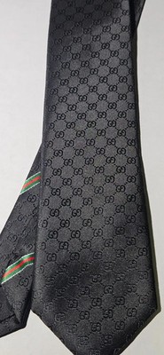 The Black Gucci GG Pattern luxury Tie Brand New WT Gucci Box Priority Shipping