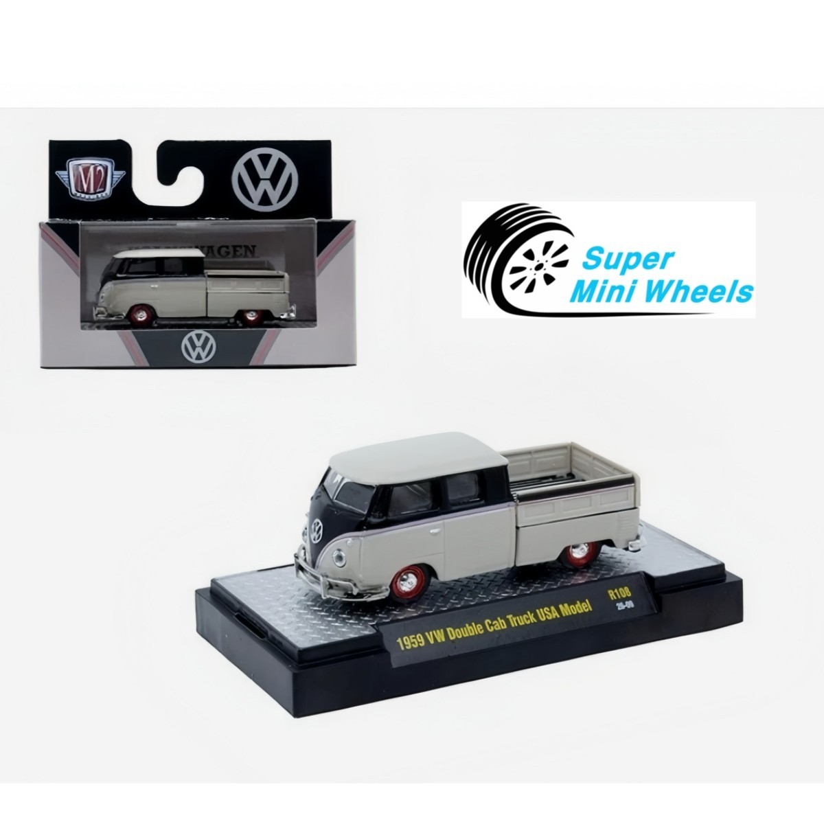 M2 Machines 1:64 1959 VW Double Cab Truck USA Model R108 26-09 | eBay