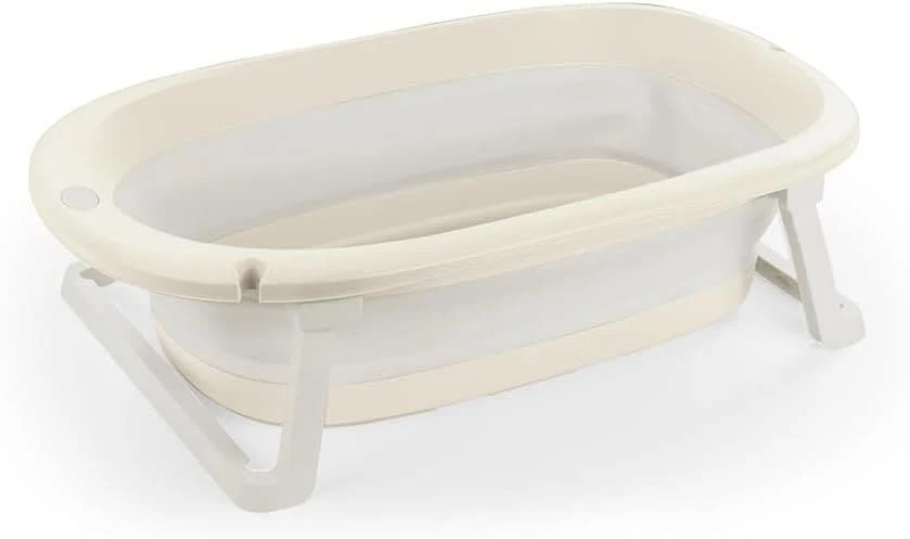 DOLU Foldable Beige Baby Bathtub Relax Safe & Comfortable