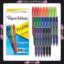 Paper Mate Profile Mechanical Pencils 0.7mm HB 2 Lead 8 Assorted Colors