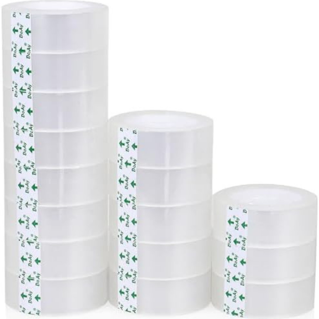 Clear Transparent Tape Rolls 3/4" x 1000" Dispenser Refill 16 Tape Rolls Scotch