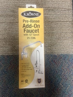 New Krowne Royal Series 21 - 139L Pre-Rinse Add-on Faucet With 12  Spout