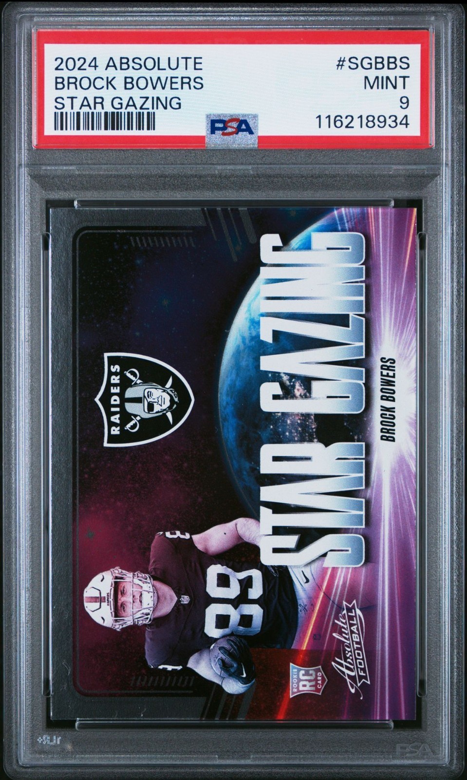 2024 Panini Absolute STAR GAZING #SGBBS BROCK BOWERS RC PSA 9 MINT
