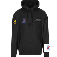 Gas Safe Napit Hoodie Electrician embroidered sleeve with personalised company