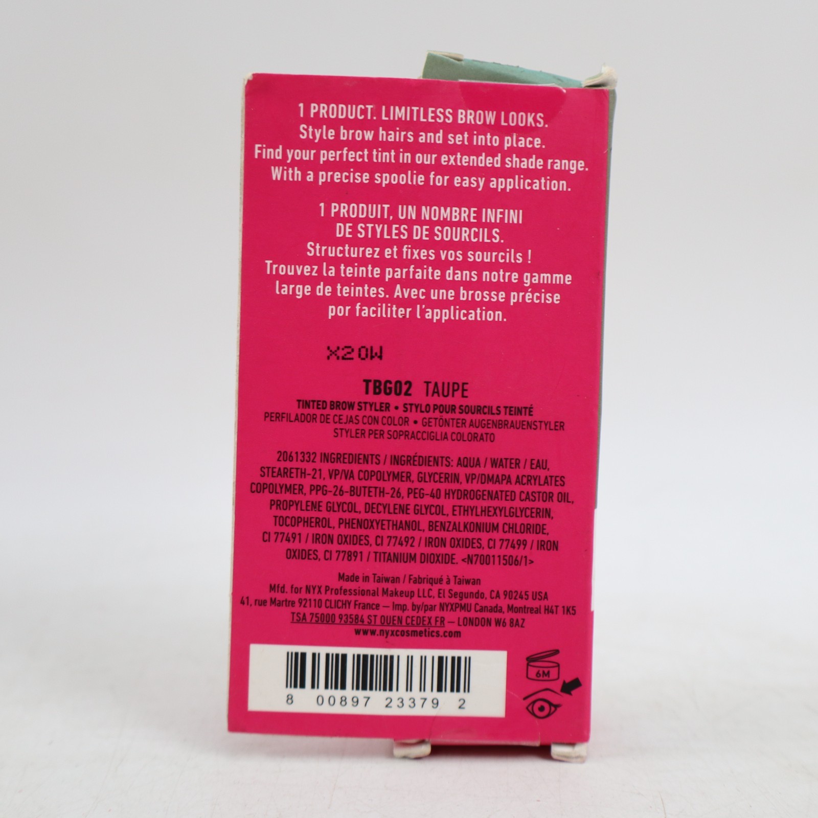 NYX PROFESSIONAL MAKEUP The Brow Glue, Extreme Hold Tinted Eyebrow Gel - Taupe