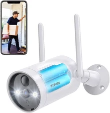 Boifun Wireless 2K Outdoor Wireless Security Camera Home WiFi Battery CCTV Cam