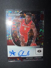 2020 PANINI PRIZM DRAFT PICK ANTHONY EDWARDS PROSPECT AUTOGRAPH SILVER DISCO
