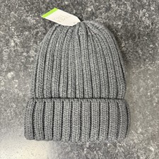 TIME AND TRU LADIES BEANIE Gray THICK WARM WINTER HAT ONE SIZE WINTER NEW