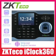 ZKteco iclock360 ID/IC TCP/IP Biometric Fingerprint Time Attendance Time Clock