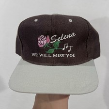 Vintage 90s Selena Memorial We Will Miss You Hat Snapback Cap OSFA