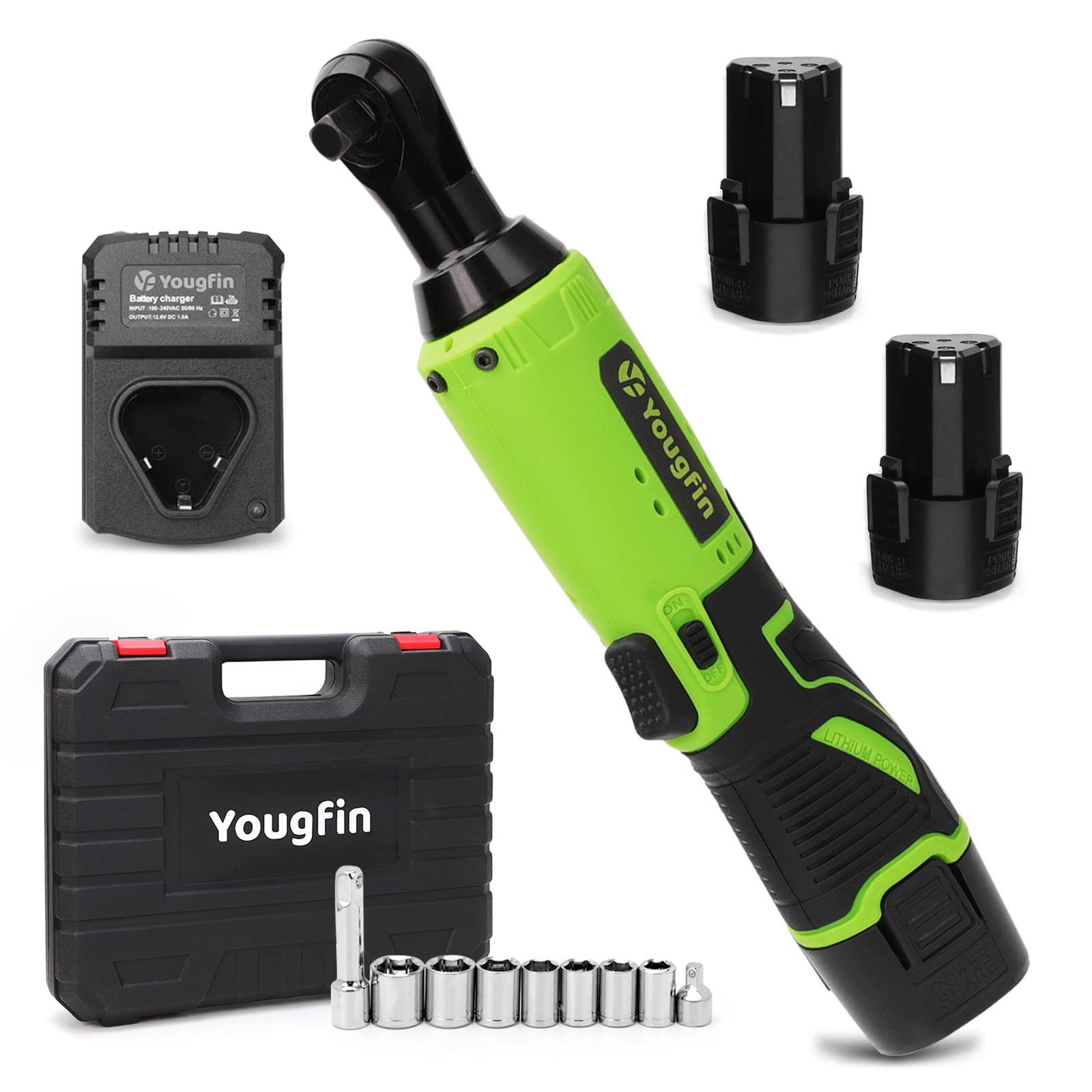 Cordless Electric Ratchet Wrench 3/8