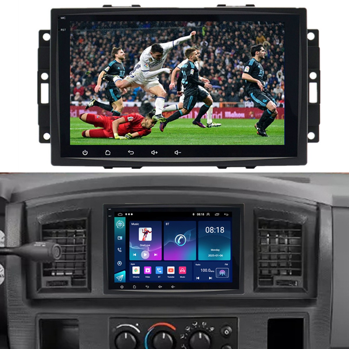 For Apple Carplay Car Radio Stereo GPS Wifi BT For 2004-2007 Jeep Grand Cherokee