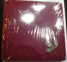 Creative Memories 12X12 Album Holiday Burgundy Holly Berry Scrapbook w Pages NEW