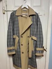 Beige & Grey Trenchoat Korean Fashion L-Size UK Unisex