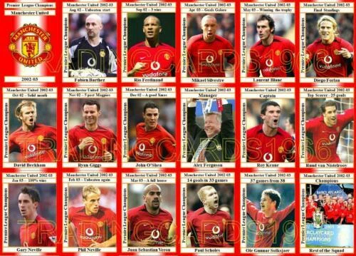 Premier League Football Manchester United Sports Trading Cards & Accessories 2002-03 Season