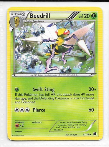 Pokemon --- BEEDRILL --- B/W Plasma Freeze! RARE! NM/Mint! 3/116 - 第 3/3 張圖片