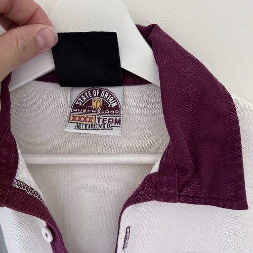 Vintage Canterbury Queensland Maroons State Of Origin Rugby Long Sleeve Jersey M - Picture 10 of 14