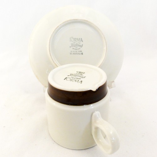 FORMA BROWN by Rorstrand Tea Cup & Saucer Set NEW NEVER USED made in Sweden - Picture 2 of 4