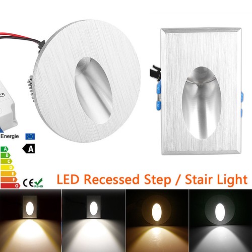 Lote 1/10/20x LED empotrada Pared Esquina Escalera Pasillo Lámpara Accesorio de |