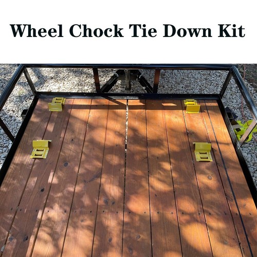 4 Pack Wheel Chock Tie-Down Kit Heavy Duty E Track Trailer Tie Down - View #8