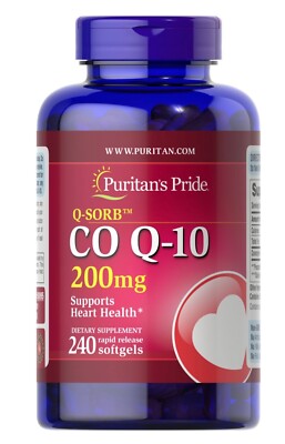 Puritan's Pride Q-sorb Co Q-10 200mg Rapid Release Softgels - 240 Count