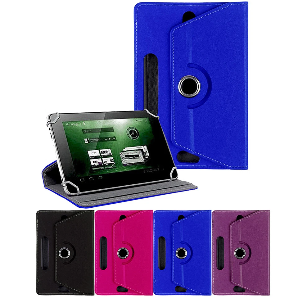 Folio Leather Box Case Cover For Universal Android Tablet PC 10" 10.1" w/ Styus - Image 2 of 4