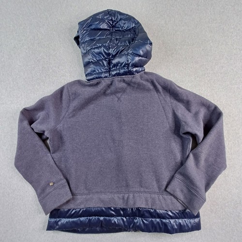 Tommy Hilfiger Jumper Mens XL Blue Hooded Sport Zip Up Fleece Lined Long Sleeve - Picture 8 of 12