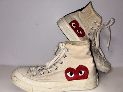Converse Chuck Taylor Comme des Garcon Play High  hi Top Men s 6 Womens 8