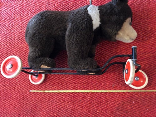 SAMMLERSTÜCK! Großer STEIFF BÄR auf Rädern mit funktionierender Brummstimme - Bild 5 von 12