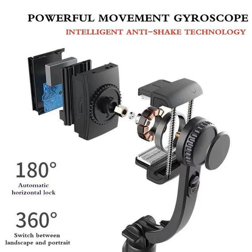 GIMBAL HANDHELD SELFIE STICK TRIPOD WITH BLUETOOTH, TELESCOPIC TRIPOD - Picture 7 of 9