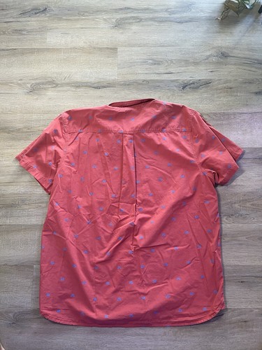 Camicia uomo The North Face marrone rosso blu cupola manica corta con bottoni taglia XXL - Foto 10 di 12