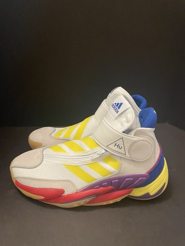 Adidas Pharrell Crazy BYW 0 to 60 HU Men's 9 Sneakers White Multi-color EG9921 - Picture 1 of 6