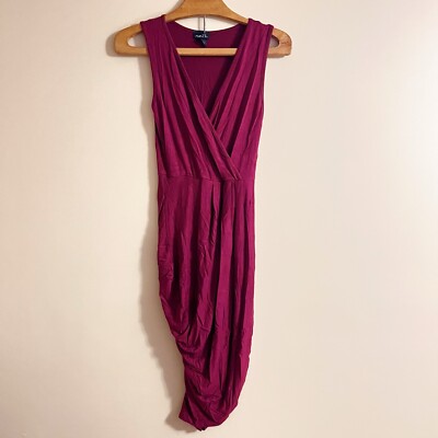Rue 21 Burgundy Asymmetrical Midi Dress | eBay