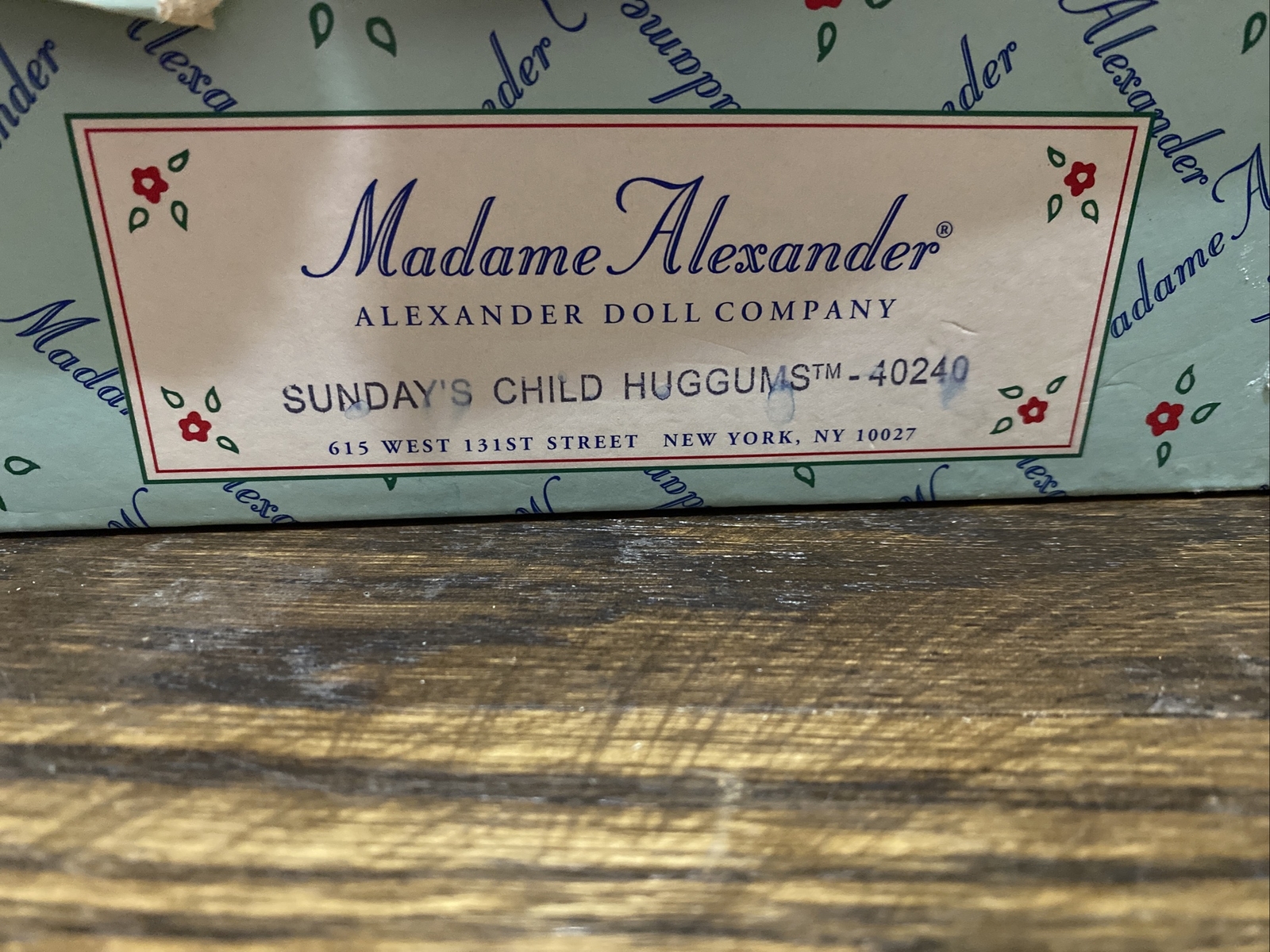 Madame Alexander 12 inch Sundays Child Huggums baby doll Never Used