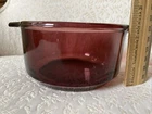 Corning glasswsre cranberry Vision 12 oz 2 handles Individual bowl NO lid mint