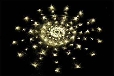 4.5  LED Round Web Firework Net Lights With Multi-Function Controller