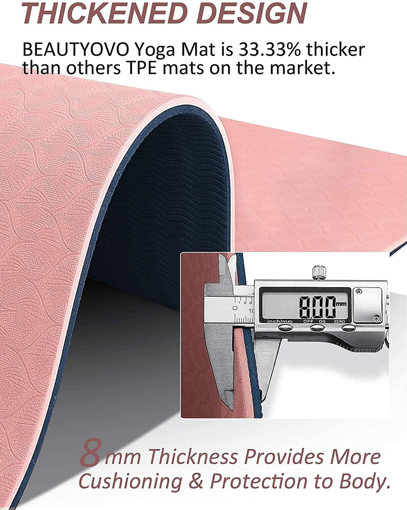 Extra Thick 1/3 Inch Non-Slip Yoga Mat with Strap for Professional Practice Extra Thick 1/3 Inch Non-Slip Yoga Mat with Strap for Professional Practice