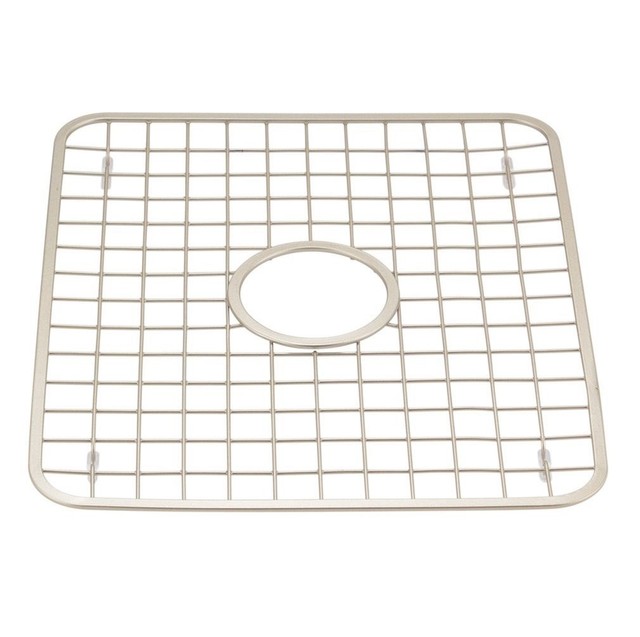 Interdesign Gia Kitchen Sink Protector Grid Mat Regular With Hole Regular With Hole Satin Interdesign Gia Kitchen Sink Protector Grid Mat