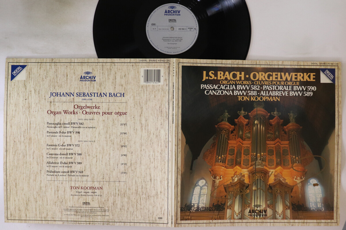 独LP Ton Koopman Bach: Organ Works 4131621 ARCHIV PRODUKTION /00400 Ton Koopman - Bach: Works for Organ - Amazon.com Music