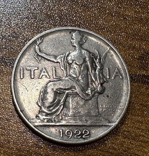 Italy Lira coin 1922 Vittorio Emanuele III KM# 62
