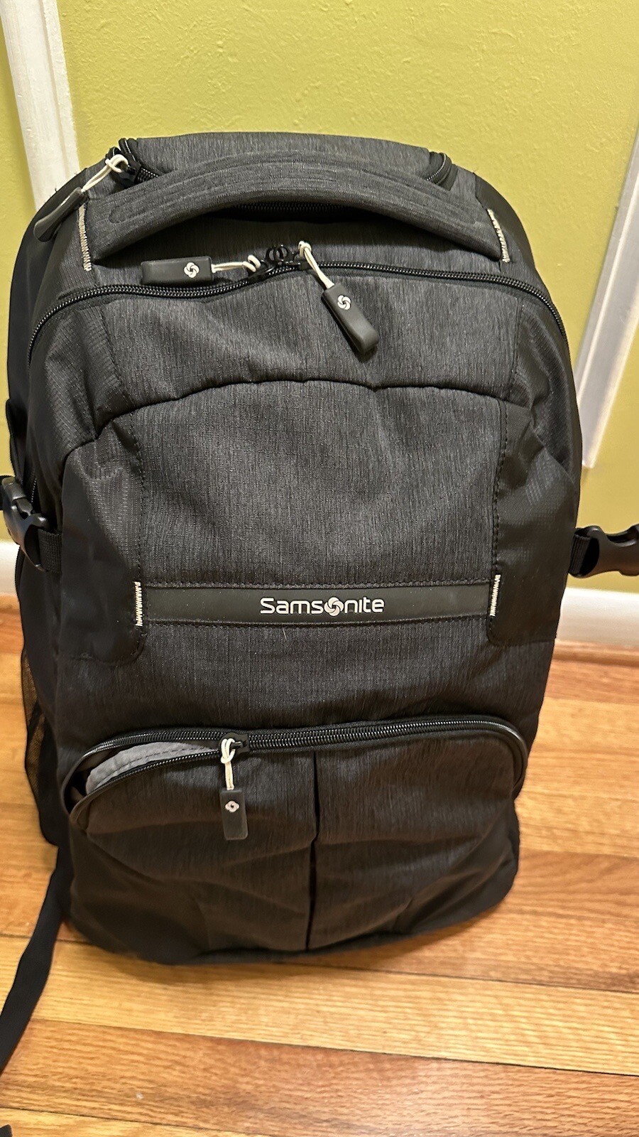 New SAMSONITE Rewind Laptop Backpack with Wheels 16" taupe 2 Wheeled Luggage eBay