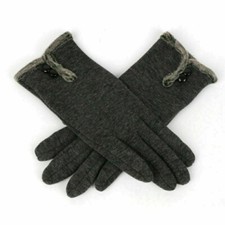 Grey Winter Touch Screen Gloves Fleece Thick Warm Comfy Soft Fur Lined Thermal
