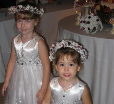 Blumenmädchen weiß silber Motiv Brautjungfer Hochzeit Party Verkleiden 3-4-5-6 Jahre