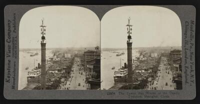 The tower that warns of the deadly typhoon Shanghai China Old Photo
