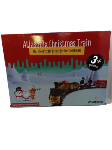 Christmas Train Set Real Smoke, Light and Sound Toy. Age 3 And Up ATLASONIX  - Afbeelding 1 van 6