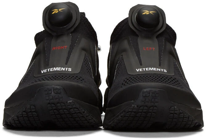 Baskets supreme Vetements x Reebok à pompe noire US 8,5 limitées 100 % authentiques