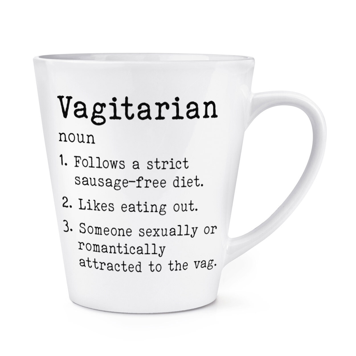 Vagitarian Definition Lesbian Gay Funny LGBT 12oz Latte Mug Cup Valentines Love