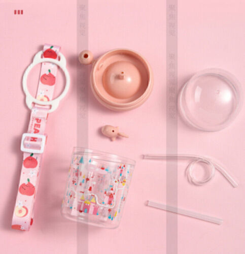 Kids Cute Whale Water Spray Feeding Cup Drinking Bottle With Straw Bottle 250ml - Picture 10 of 14