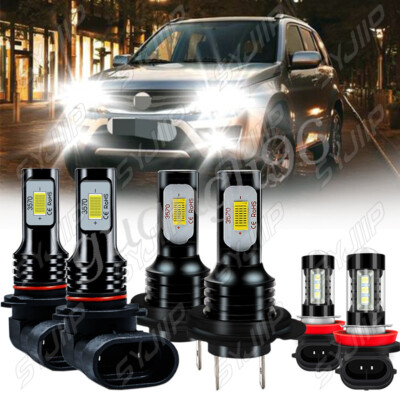 9005 H7 H11 6x LED faro+luz antiniebla For Suzuki Grand Vitara 2006-11 2012 2013