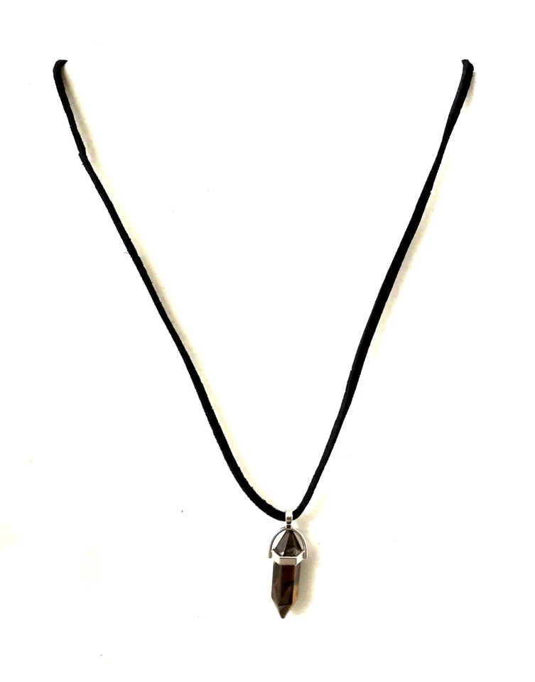 Collar Colgante Cápsula Piedra Cuarzo Ojos de Tigre QTZ102b Foto 3 de 3